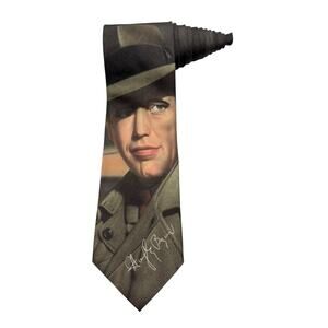 Ralph Marlin Humphrey Bogart Signature Necktie Made in USA 1996